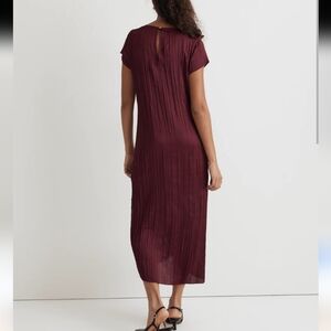 Madewell Kourtney Satin Dress Mulberry
